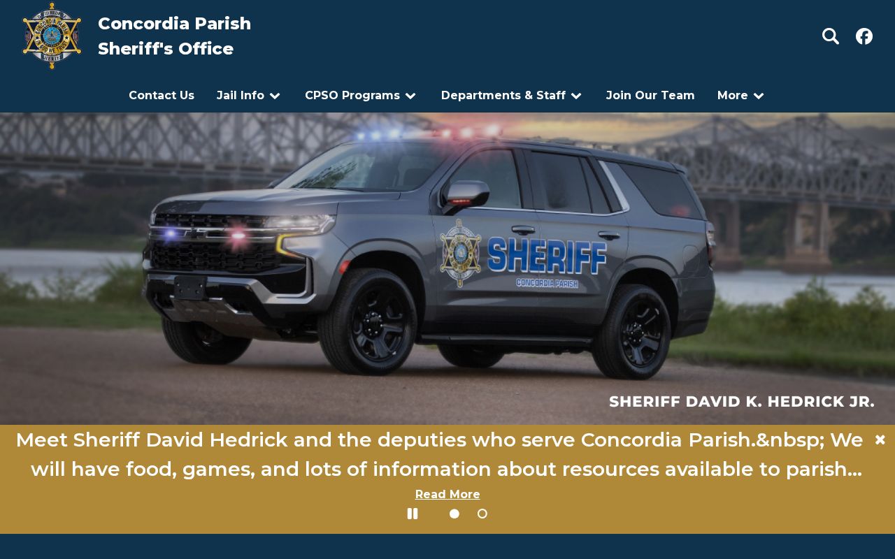Concordia Parish Sheriff official recent arrest and records links
